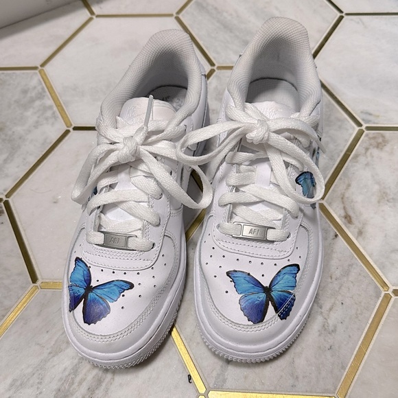 Nike Shoes Drip Creationz Air Force Custom Painted Butterfly
